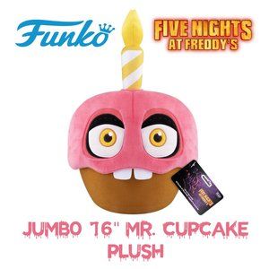 ✅FUNKO 16" Mr. Cupcake 🧁 Five Nights at Freddy's JUMBO FNAF Movie Plush NEW